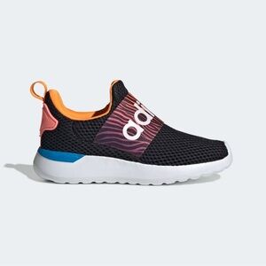 Size 3 Youth Adidas Kids Slip-On Sneakers - Black, Orange, and Blue